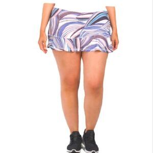 Performance Skort Purple Pastel Fairy Swirl Womens 1X Tennis Pickleball Athletic